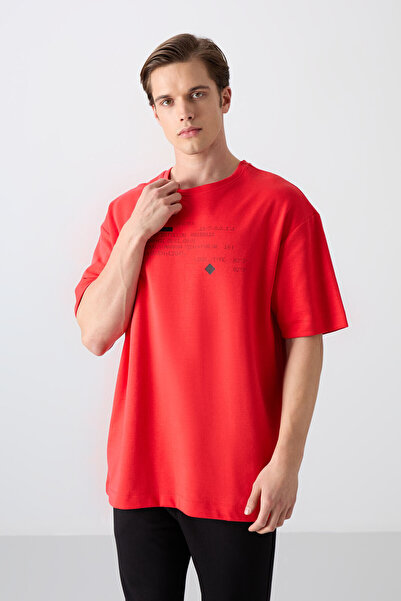 TOMMY LIFE Ανδρικό μπλουζάκι με στάμπα Fiesta Cotton Thick Soft Texture Oversize Fit - 88326