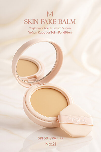 Missha Yaşlanma Karşıtı Bakım Sunan Yoğun Kapatıcı Balm Fondöten M Skin-Fake Balm SPF50+PA++++ (No.21)