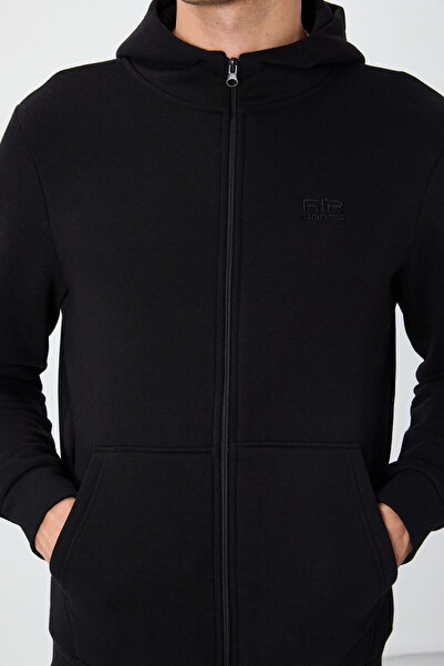 AIR JONES Ανδρικό φούτερ Hector Black Raster - 88139