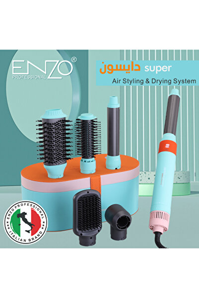 ENZO EN-4133 6-in-1 Electric Styling Set – Straightener, Curler, Dryer & Comb