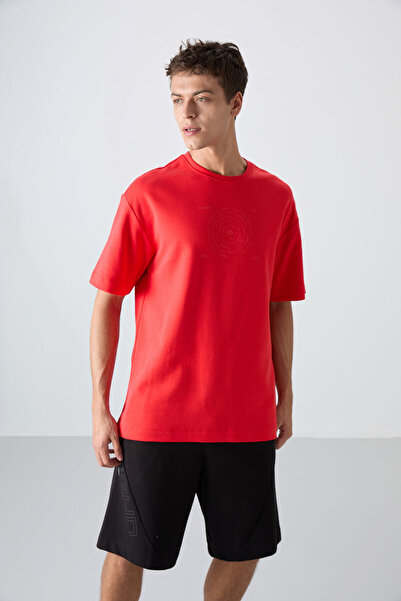 TOMMY LIFE Ανδρικό μπλουζάκι με στάμπα Fiesta Cotton Thick Soft Texture Overs...