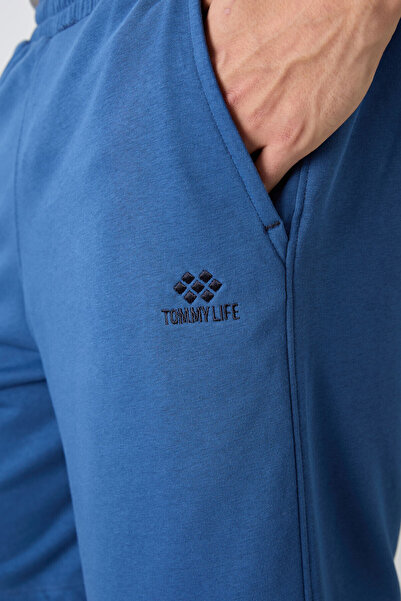TOMMY LIFE Parlament Pamuklu Kalın Yumuşak Dokulu Comfort Fit Baskılı Erkek Şort - 81266