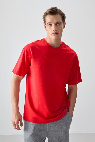 AIR JONES Tricou pentru bărbați Fiesta Cotton Gros Moale Texturat Oversize Fit Basic - 88378