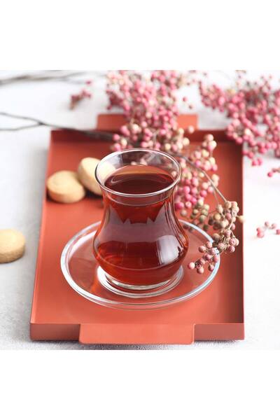 LAV Eda Glass Tea Set for 6 People 170 ml (6 Tea Cups, 6 Tea Saucers)