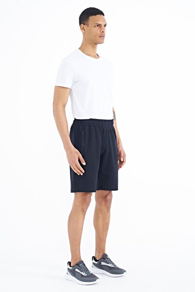 AIR JONES Ryan Lacivert Cepli Standart Kalıp Erkek Şort - 81239