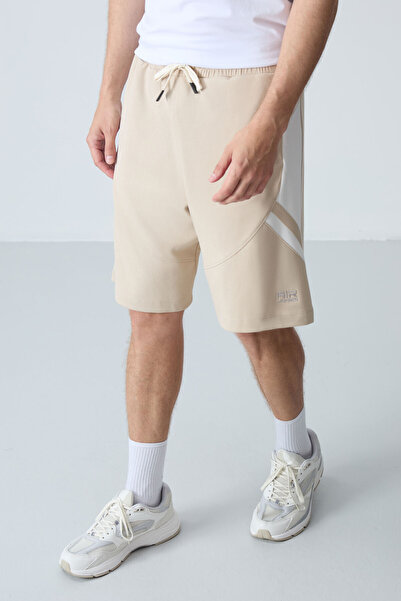 AIR JONES Beige Men's Shorts - Cotton, Thick Soft Texture, Standard Fit - 81281