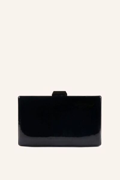 MARCATELLI Siyah Rugan Kare Düz Abiye Çanta