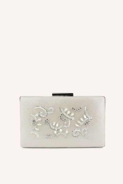 MARCATELLI Bej Peri Kare Abiye Çanta