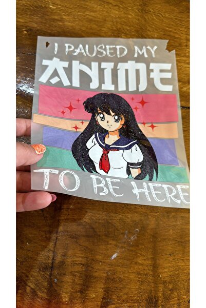 Gönülden Tasarım Tricou Anime Denim 23x20 cm - Transfer de imprimare cu fier ...