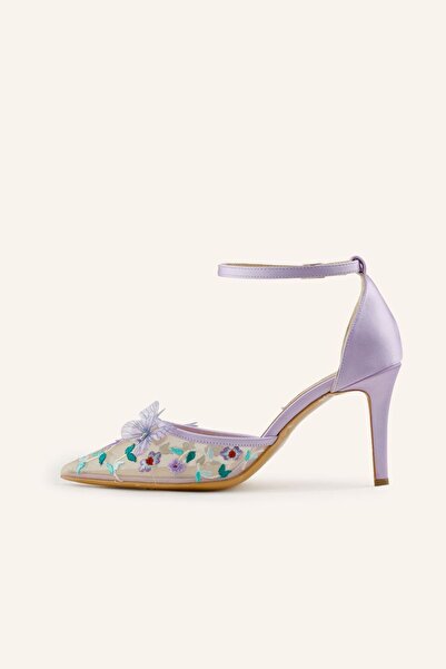 MARCATELLI Lila Saten Leila Topuklu Ayakkabı