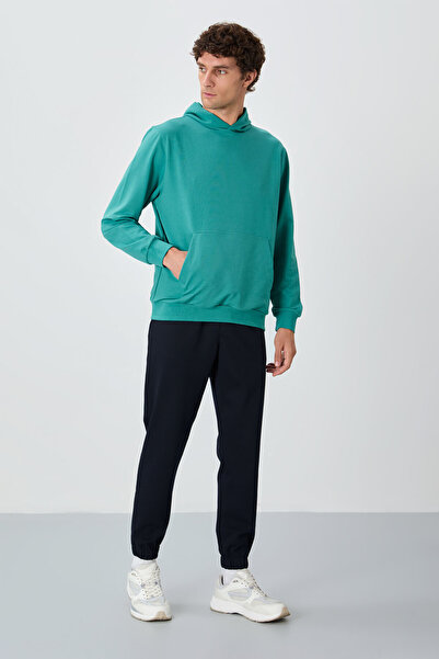 AIR JONES Ανδρική φόρμα αθλητικής φόρμας Navy Blue Surface Textured Standard Fit - 82156