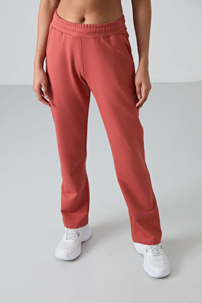 TOMMY LIFE Tile High Waist Pocketed Comfortable Form Classic Leg Women's Sweatpants - 94584