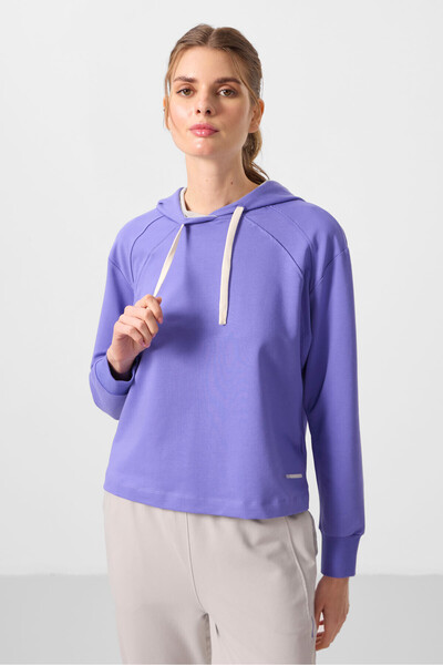 TOMMY LIFE Light Magenta-Stone Hooded Oversize Women's Tracksuit Set - 95336