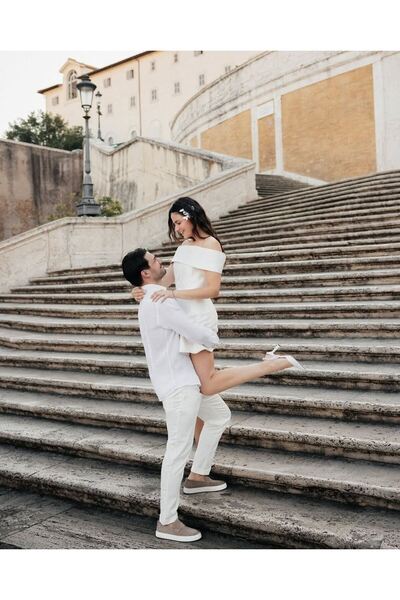 MARCATELLI Beyaz Saten Nova Kalın Topuklu Gelin Ayakkabısı