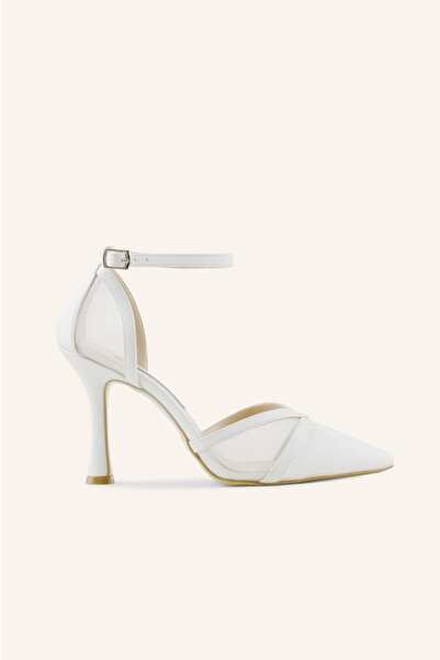 MARCATELLI Saten Romantik İnce Topuk Stiletto Gelin Ayakkabısı