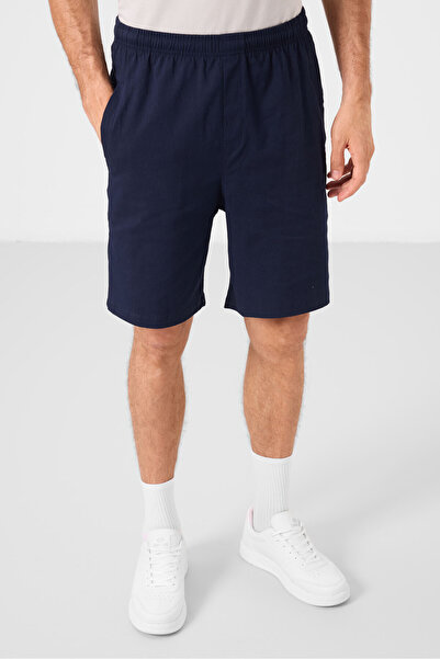 TOMMY LIFE Navy Blue Standard Fit Woven Lightweight Flexible Chino Men's Shorts - 81292