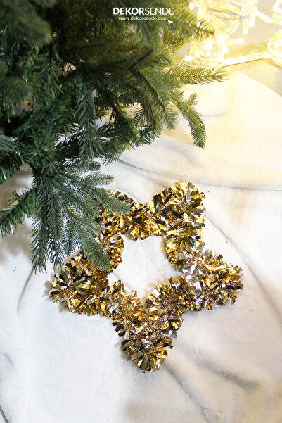 Dekorsende Christmas Ornament Ribbon Star Champagne 44 cm