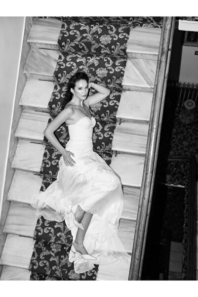 MARCATELLI Saten Elisa Mini Topuklu Gelin Ayakkabısı