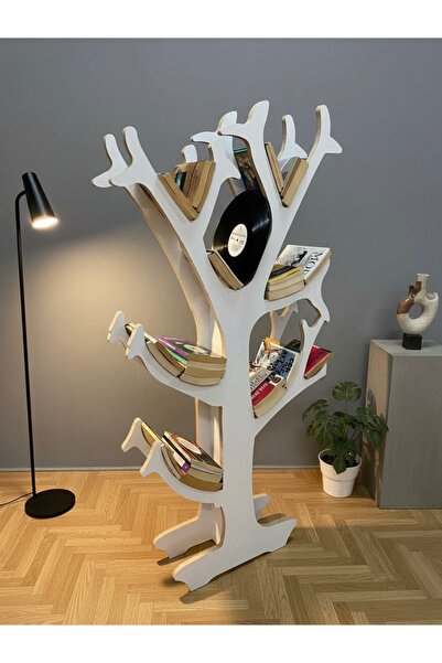 LIVARNO DEER modern tasarım özel ağaç figür dekoratif çok şık kitaplık kütüph...