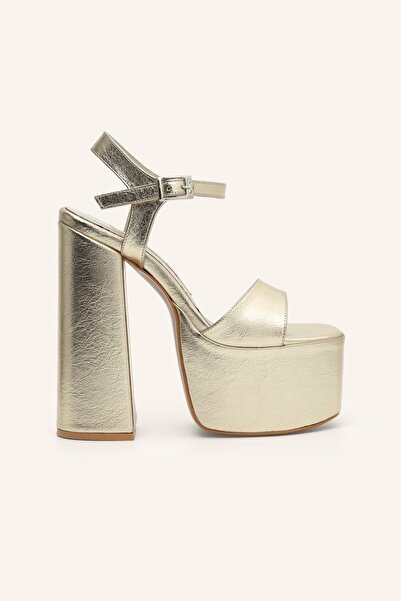 MARCATELLI Altın Serene Yüksek Platform Topuklu Sandalet