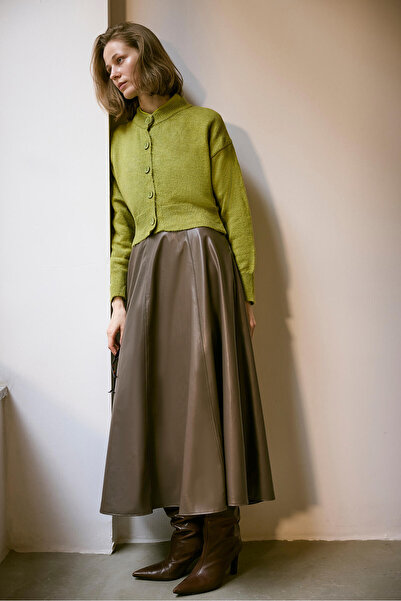 Touché Privé Fluffy Leather Skirt