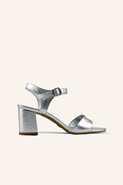 MARCATELLI Gümüş Ivy Tek Bant Topuklu Sandalet