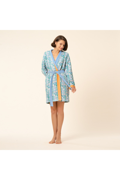 Zsa Zsa Zsu Tabea Kimono Pamuk Bornoz - Yeşil