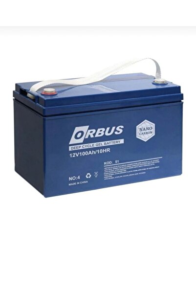 ORBUS 12 V Volt 100 Ah A Amper Karbon Jel Akü Derin Döngü 2025 Tarihli
