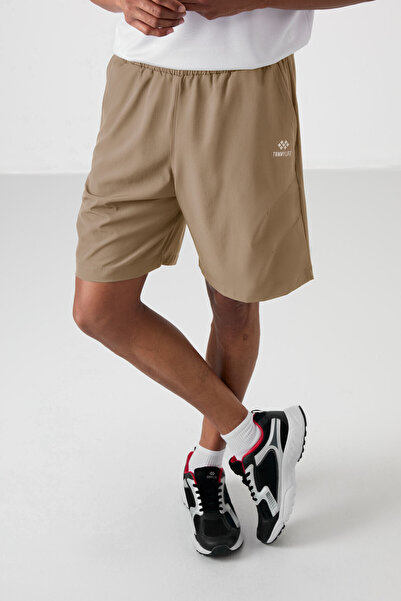 TOMMY LIFE Bej Kalın Yumuşak Comfort Fit Erkek Şort - 81268