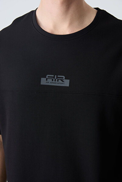 AIR JONES Thick Soft Textured Black Men's Shorts Set - Oversize Fit - 85259