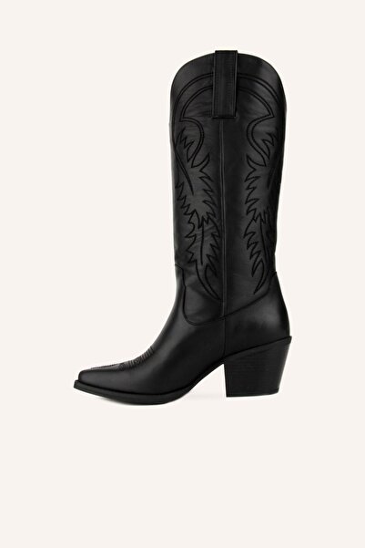 MARCATELLI Siyah Lesbos Western Çizme