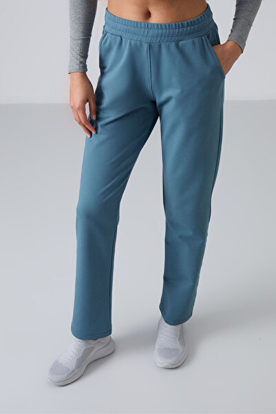 TOMMY LIFE Forest Green High Waist Women's Sweatpants - Comfortable Form with Pockets - 94584