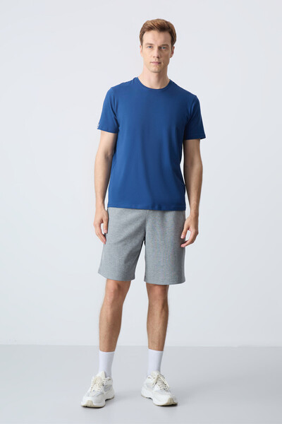 AIR JONES Men's Gray Melange Thick Soft Cotton Shorts - Basic Fit - 81278