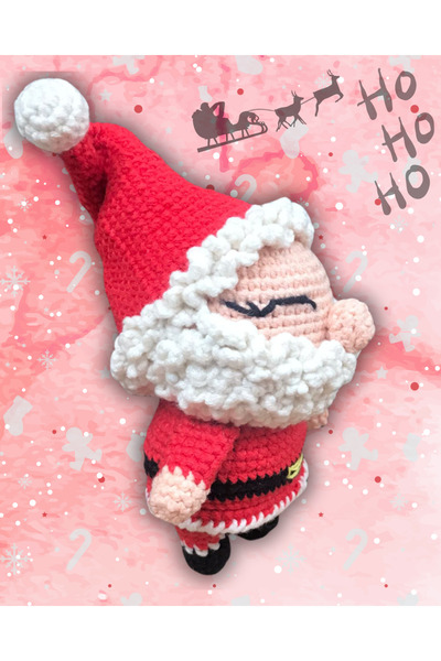 HeraLuxe %100 Organik El Örgüsü Noel Baba Amigurumi Hediyelik Oyuncak