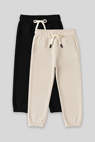 TOMMY LIFE Ανδρική φόρμα Standard Fit Basic 2-pack Μαύρο-Μπεζ - 11225