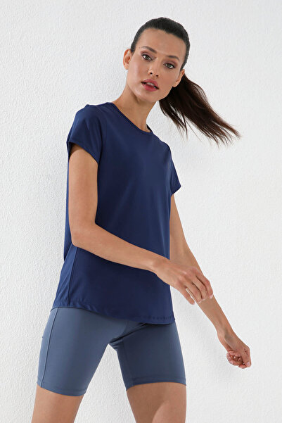 TOMMY LIFE Indigo Basic Short Sleeve Standard Fit O-Neck Women's T-Shirt - 97144