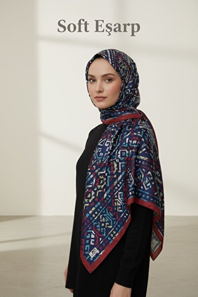 Onur Шал - Дамски памучен мек шал с етнически шарки