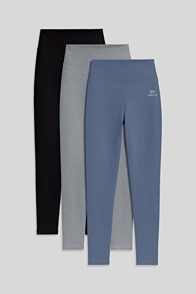 TOMMY LIFE εφαρμοστό Πακέτο με 3 Γυναικεία καλσόν Μαύρο-Γκρι Μελανζέ-Πετρολ - 94011