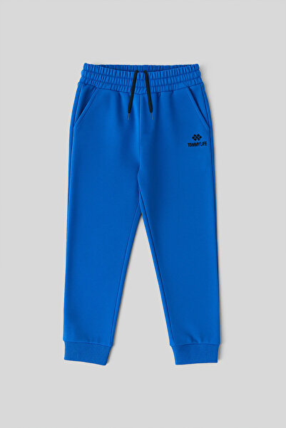 TOMMY LIFE Saks Standart Fit Manşetli İnce Erkek Çocuk Eşofman Alt - 11205