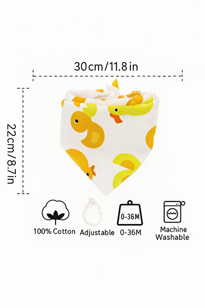 Generic Cotton baby bibs, pack of 5 unisex baby wipes - soft, absorbent, and easy to clean.