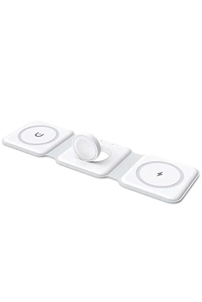 Mi7a 3 İn 1 MagSafe Wireless Charger Katlanabilir Kablosuz Şarj İstasyonu