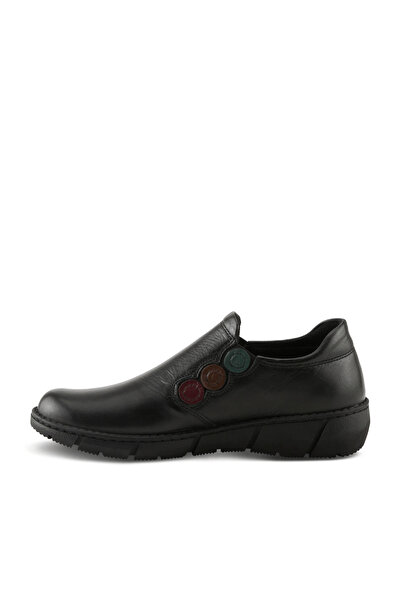 İNZE AYAKKABI Black Genuine Leather Casual Shoes Model Name: Tourmaline