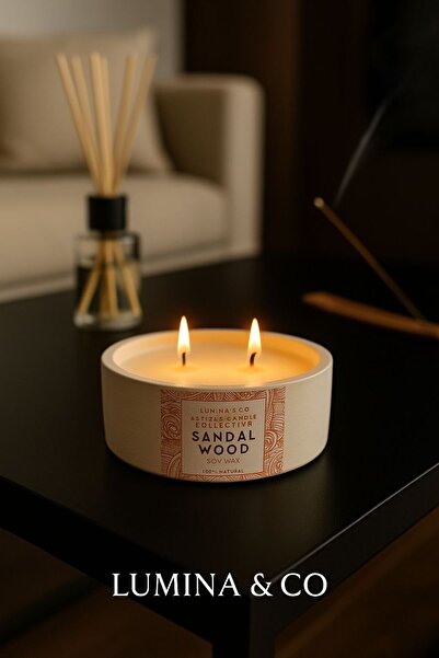 LUMİNA Sandalwood - Sandal Ağacı Kokulu Beton Mum
