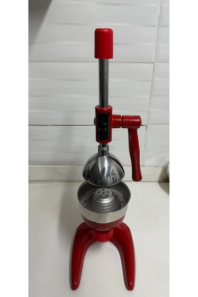 Kale Termos 1707 Classic Industrial Fruit Squeezer Model - Red - Handled Citrus Squeezer