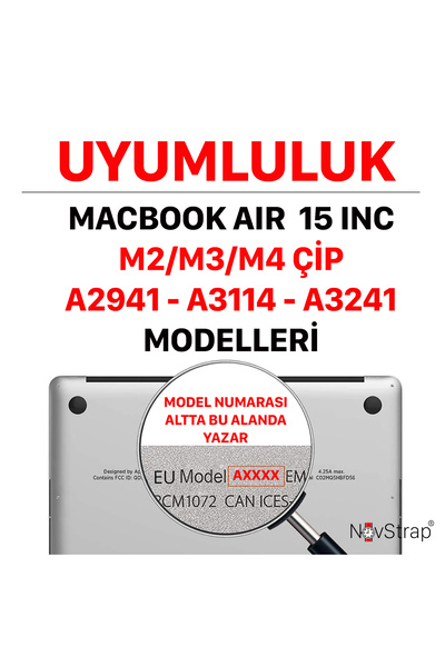 NovStrap طبقة حماية للوحة اللمس متوافقة مع أجهزة Apple Macbook Air مقاس 15 بوصة A2941 A3114 A3241 M2 M3 M4