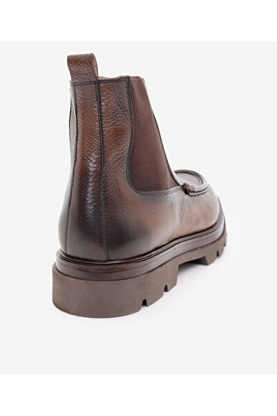 Yargıcı Retro Görünümlü Lastikli Deri Bot