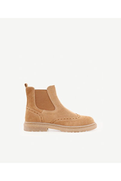 Yargıcı Lastikli Süet Deri Bot