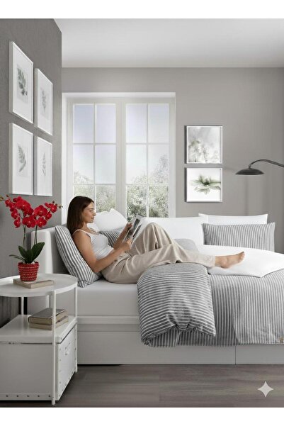 GALAWARRA Set cuvertură de pilota dublă Milano Stripes 100% bumbac