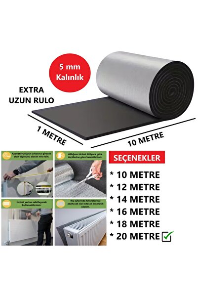 Next Craft Petek Arkası Isı Yalıtım Levhası 20 METRE RULO Kalınlık 5 mm Kalor...