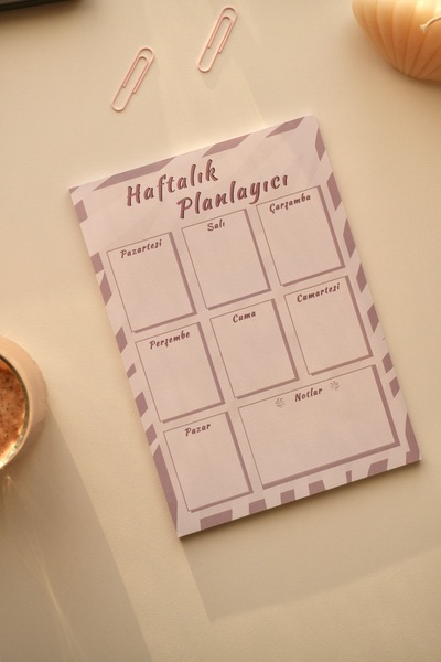 Mirya Notes A5 Zebra Desenli Haftalık Planlayıcı - Notepad - Not Defteri - Bl...